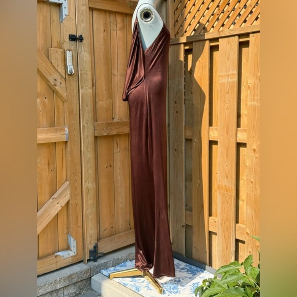 🆕 RAT & BOA 🧿 NWT Deia Slinky Little Brown Jersey Dress, Sz L US 8 - Picture 10 of 15